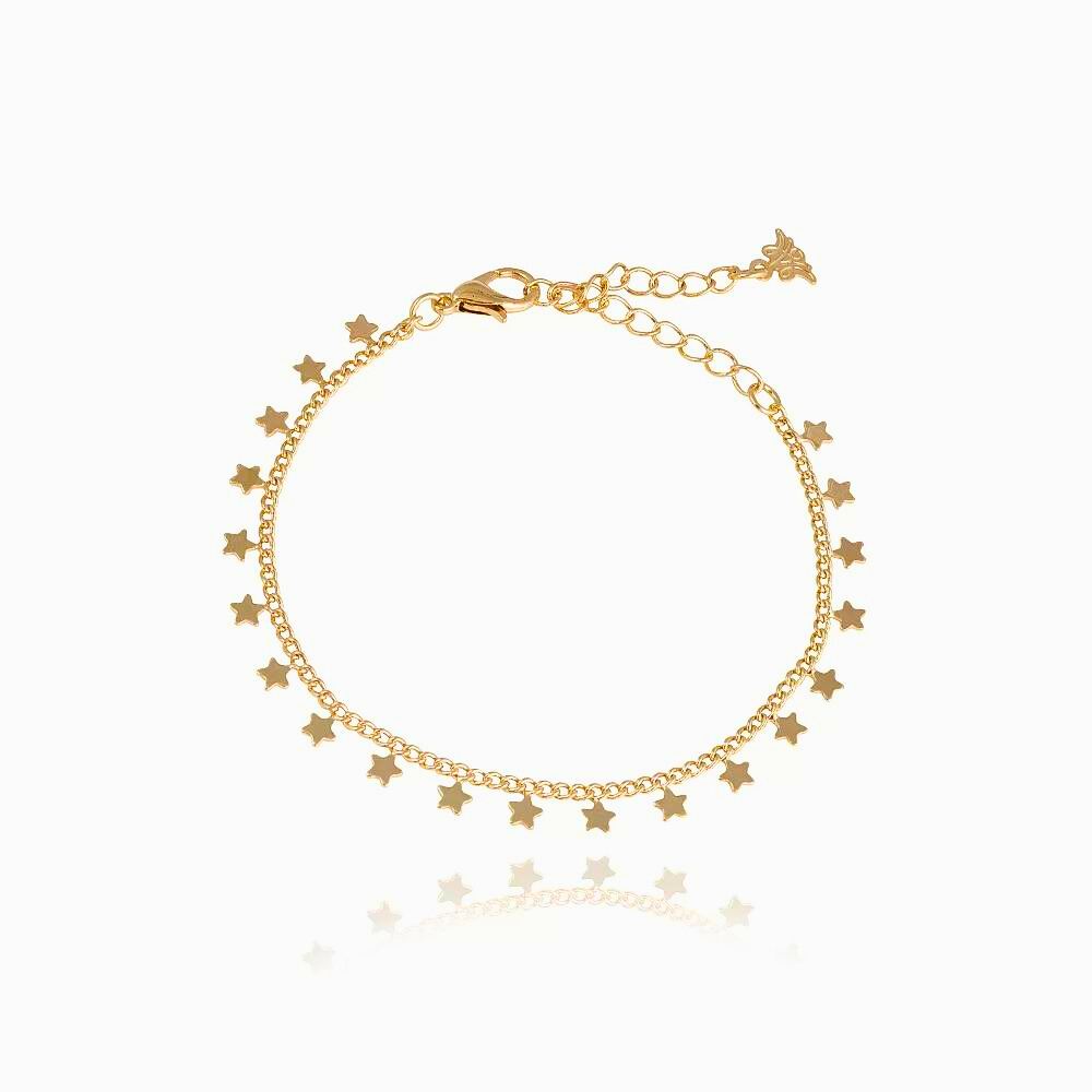 Pulseira Elo grumet com Estrelas